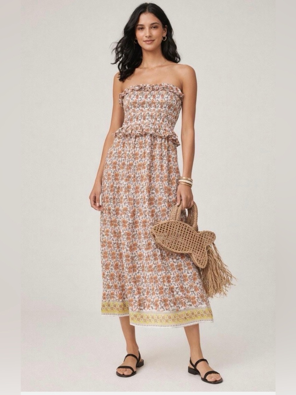 J Crew $188 Ravenna Dress Small Sunset Rose Block Print EXCELLENT